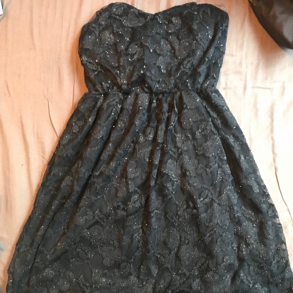 Strapless sparkly dress